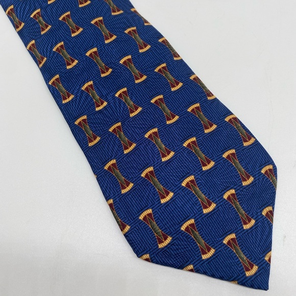 Bill Blass Black Label Blue Silk Imported Neck Tie - Picture 6 of 9